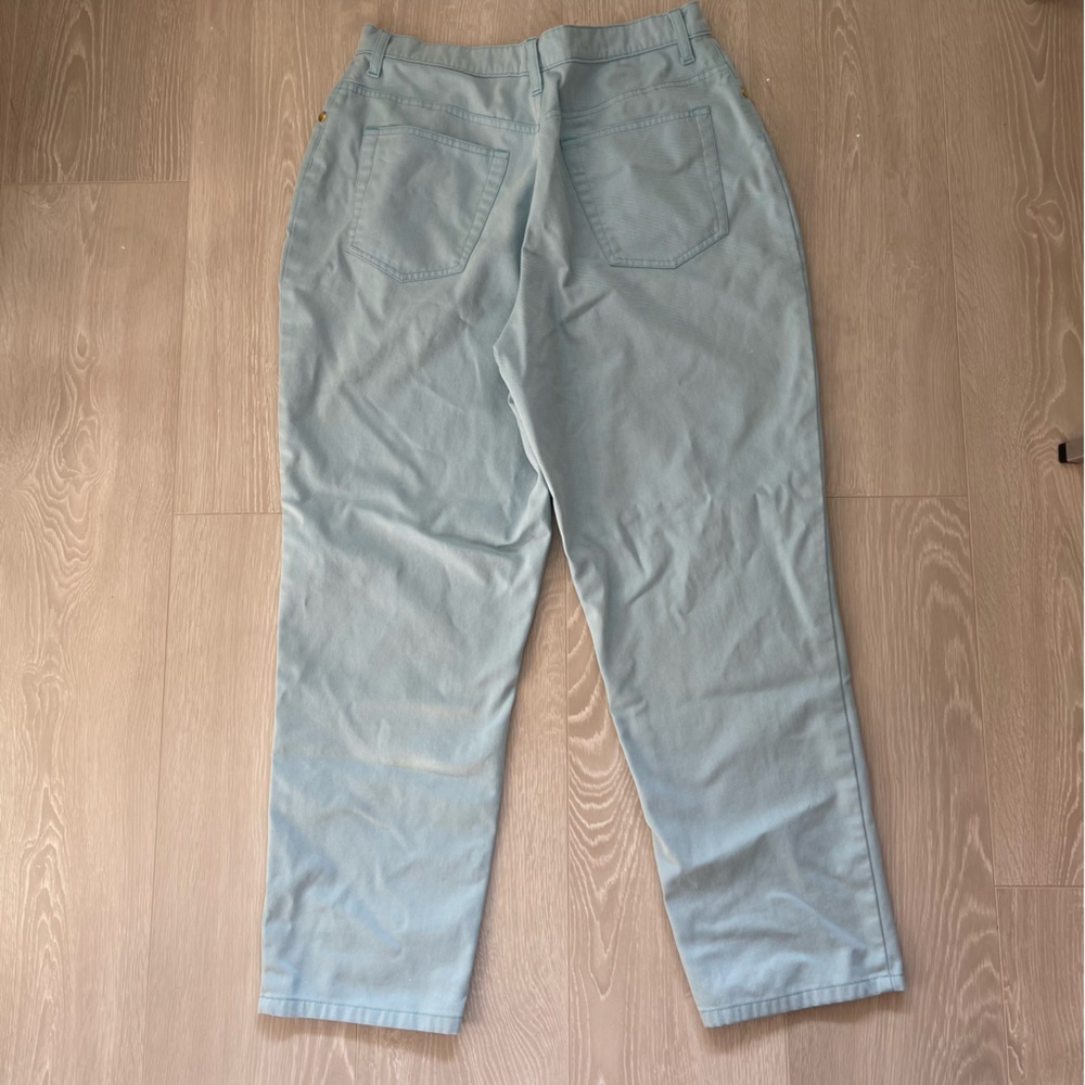 Viyella Petite Cotton Pants, Baby Blue, Size UK14 US 10 - Picture 10 of 11